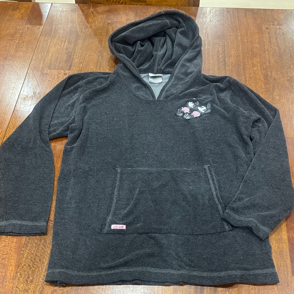 RARE Y2K The Disney Store Mickey & Minnie Lounging Hooded Sweatshirt